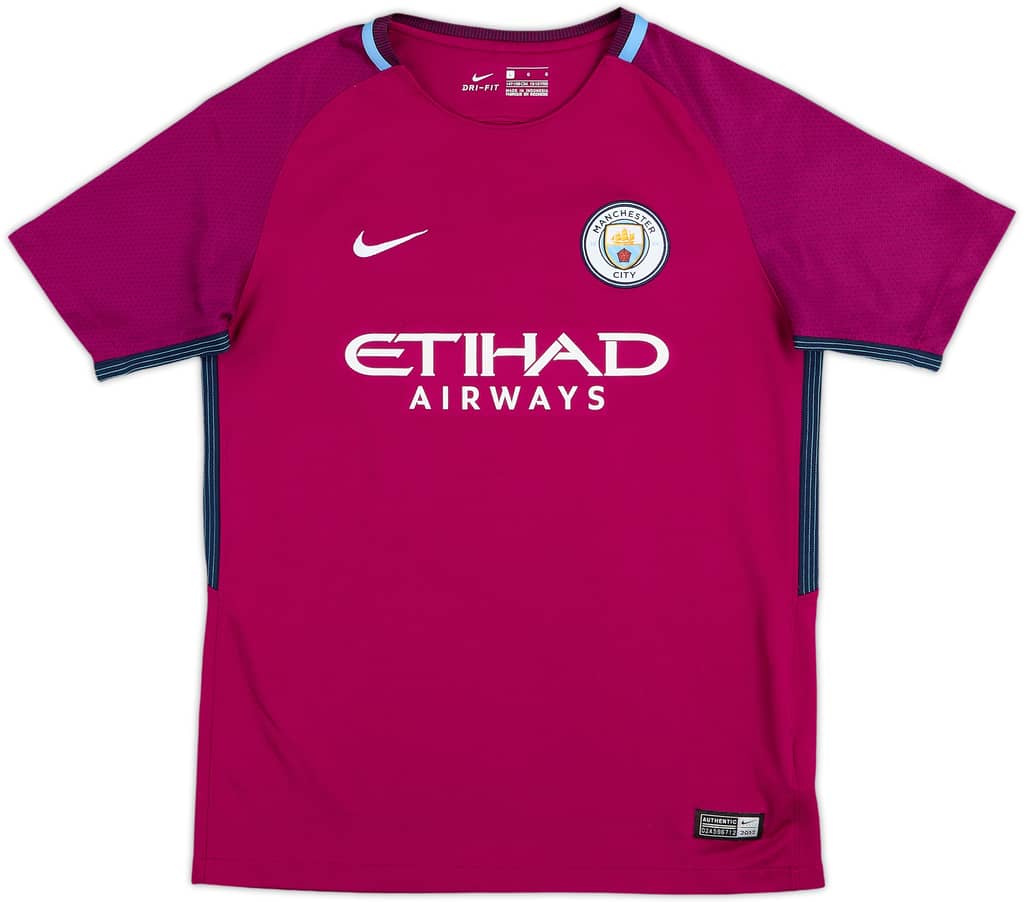 2017-18 Manchester City Away Shirt - 9/10 - (L.Boys)