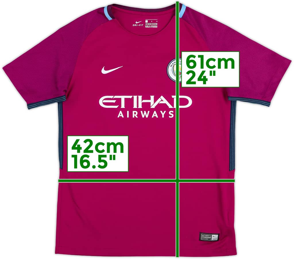 2017-18 Manchester City Away Shirt - 9/10 - (L.Boys)