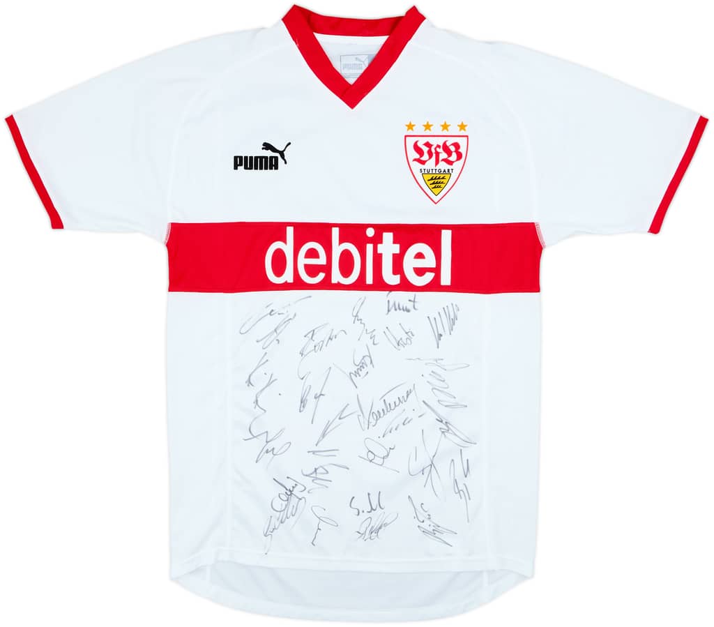 2003-04 Stuttgart Squad Signed Home Shirt - 8/10 - (L)