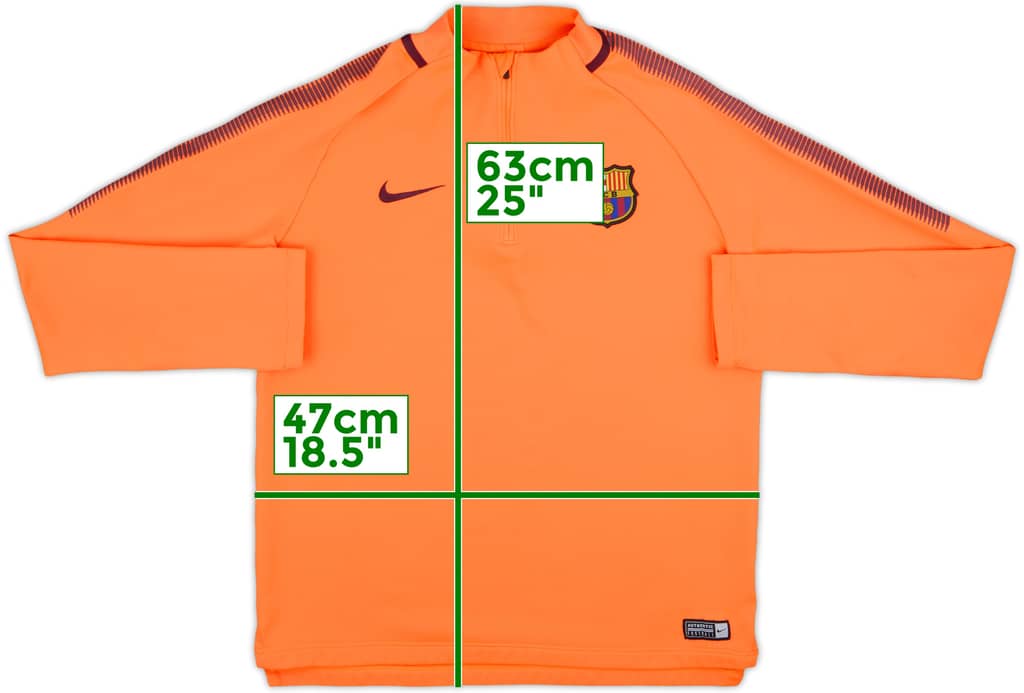 2017-18 Barcelona Nike 1/4 Zip Drill Top - 6/10 - (XL.Boys)