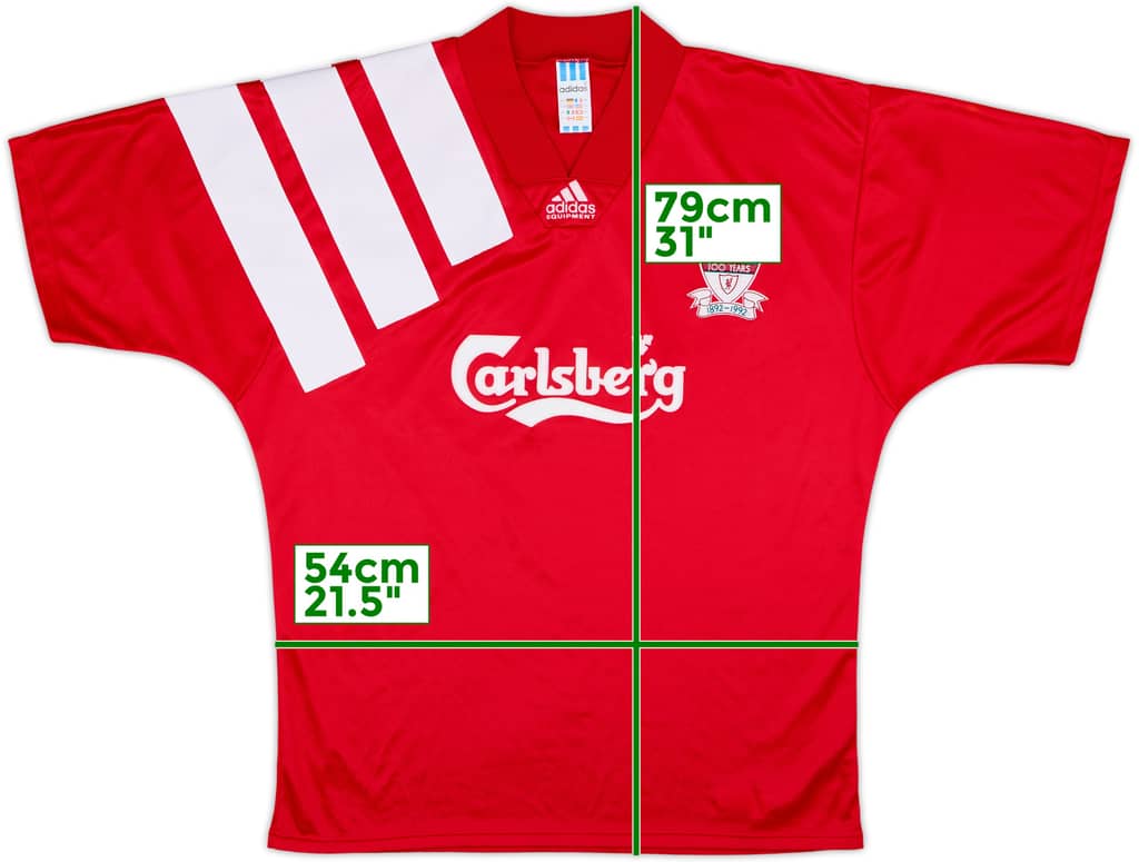 1992-93 Liverpool Centenary Home Shirt - 8/10 - (XL)