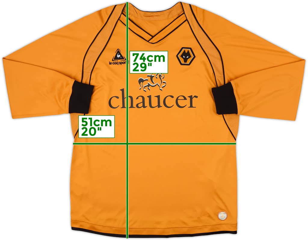2006-08 Wolves Home L/S Shirt - 8/10 - (L)