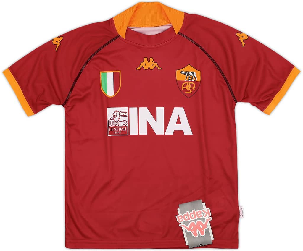 2001-02 Roma Home Shirt (L.Boys)