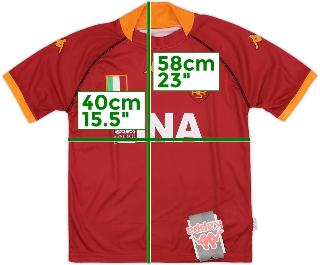 2001-02 Roma Home Shirt (L.Boys)