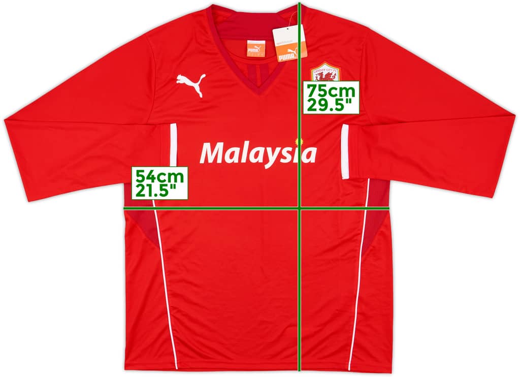 2013-14 Cardiff Home L/S Shirt (L)