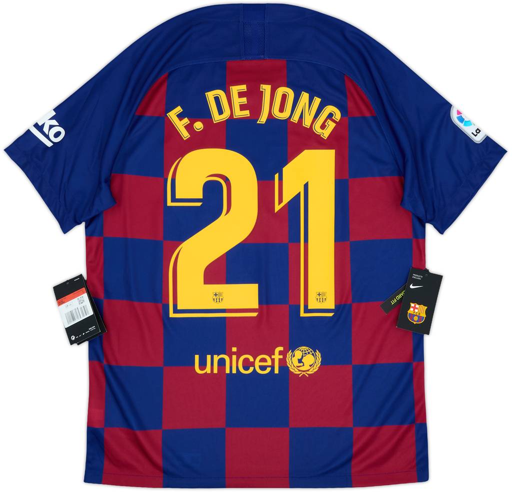 2019-20 Barcelona Home Shirt F.De Jong #21 (L)