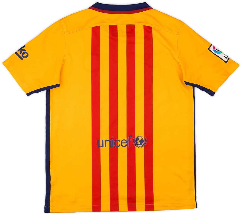 2015-16 Barcelona Away Shirt - 8/10 - (XL.Boys)