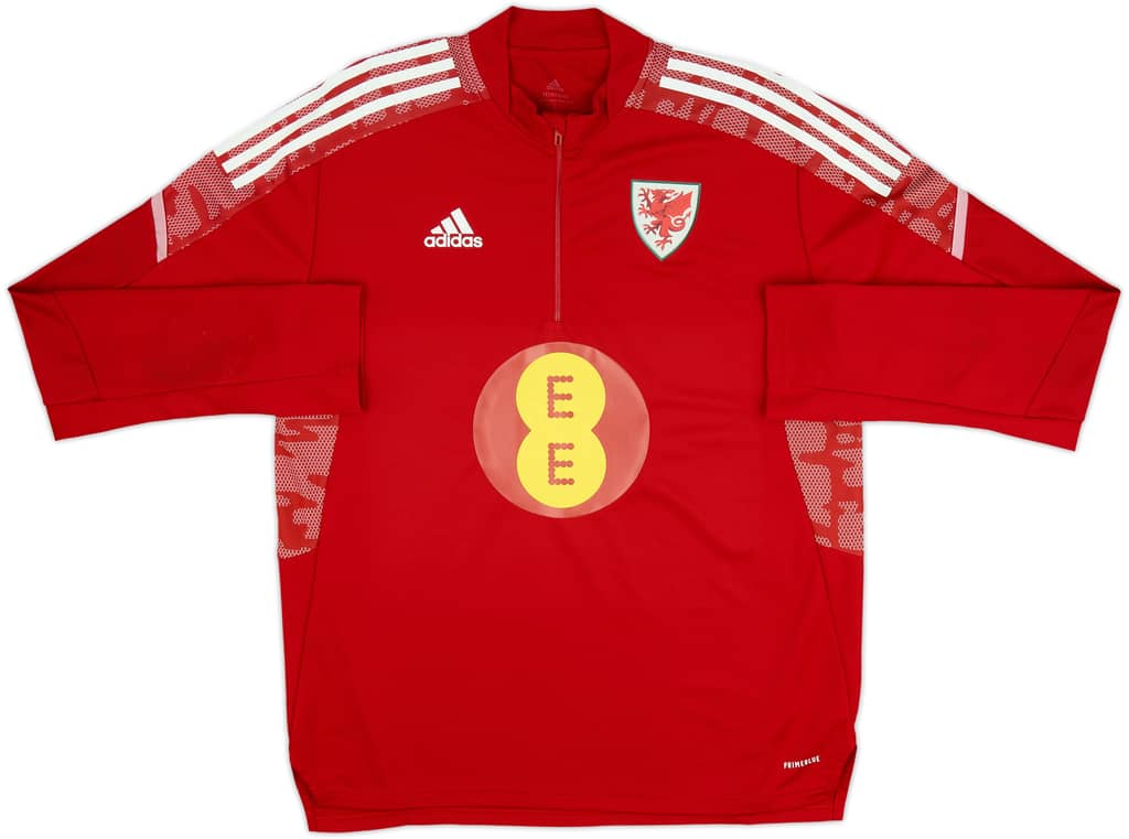 2022-23 Wales adidas 1/4 Zip Training Top - As New