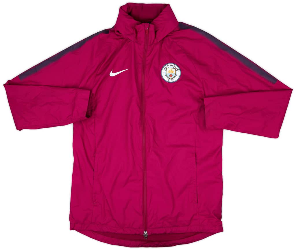 2017-18 Manchester City Nike Hooded Rain Jacket - 8/10 - (L)