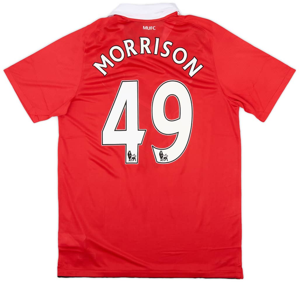 2010-11 Manchester United Home Shirt Morrison #49 (L)