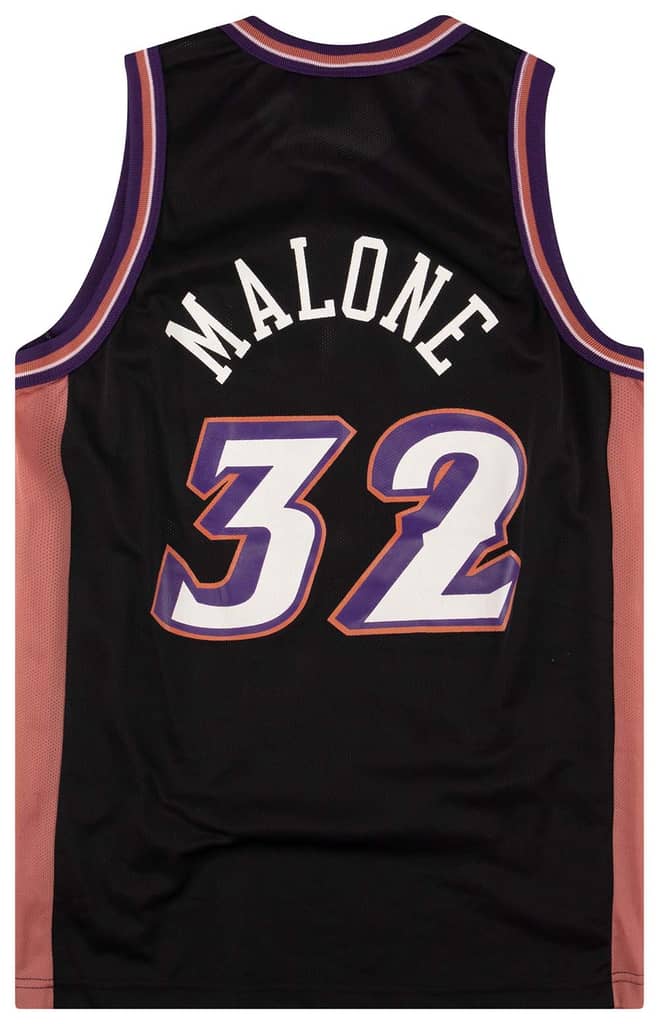 1998-02 Utah Jazz Malone #32 Champion Jersey (Alternate) Y