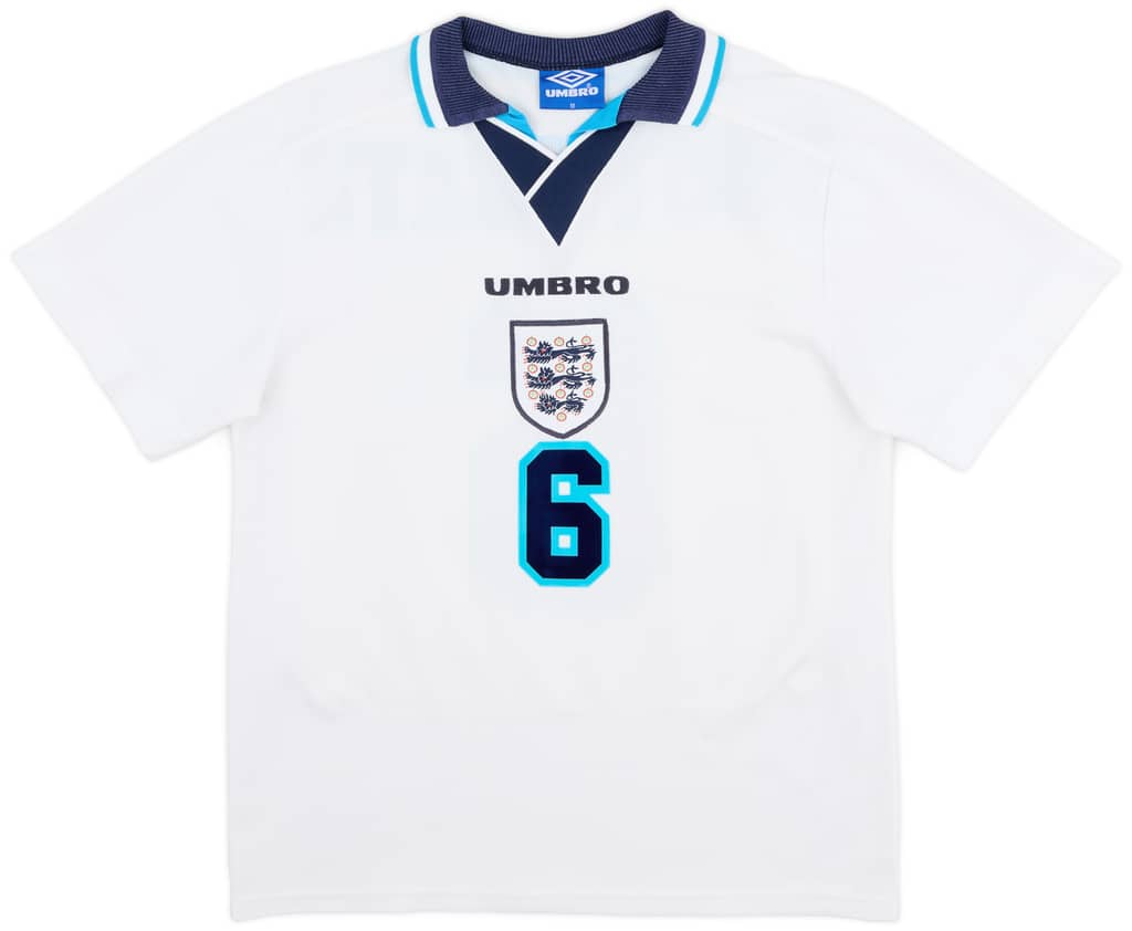 1995-97 England Home Shirt Southgate #6 - 9/10 - (M)