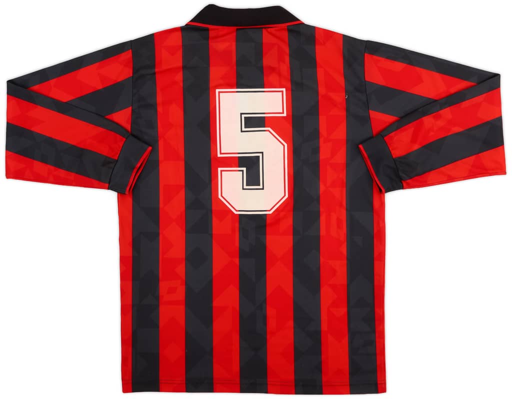 1994-95 AC Milan Home L/S Shirt #5 - 8/10 - (M)