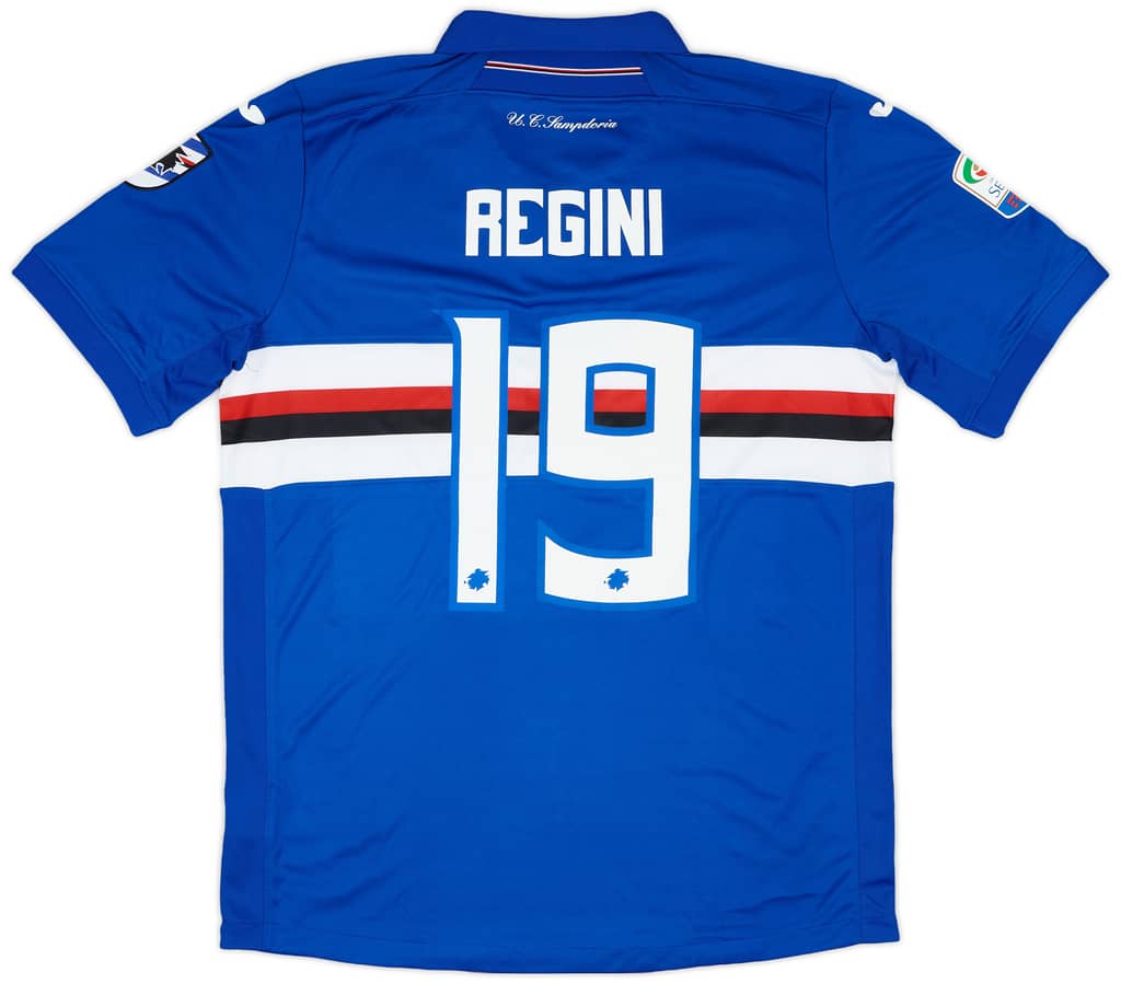 2017-18 Sampdoria Match Issue Home Shirt Regini #19