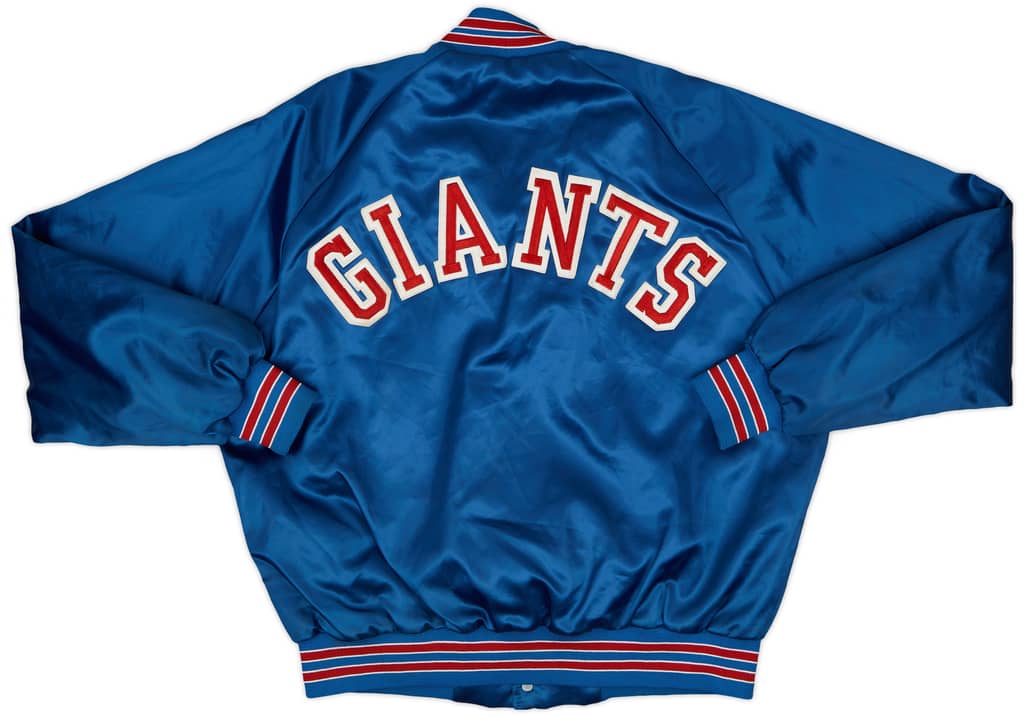 1990s New York Giants Chalk Line Satin Varsity Jacket - 7/10 - (XL)