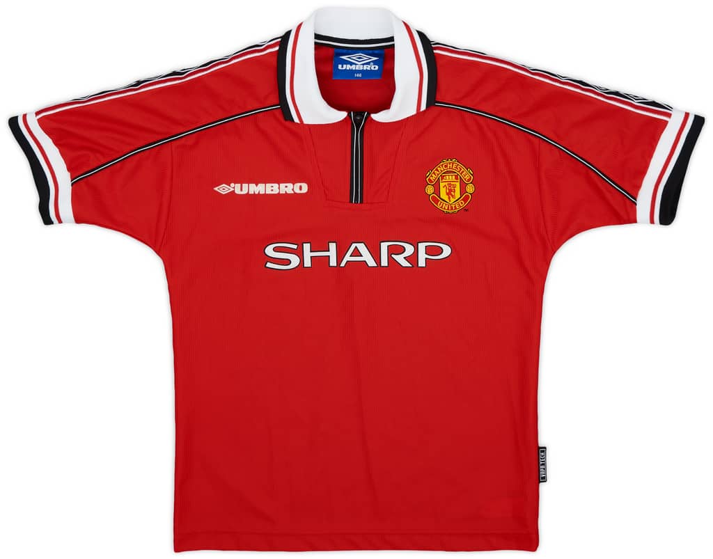 1998-00 Manchester United Home Shirt - 9/10 - (M.Boys)