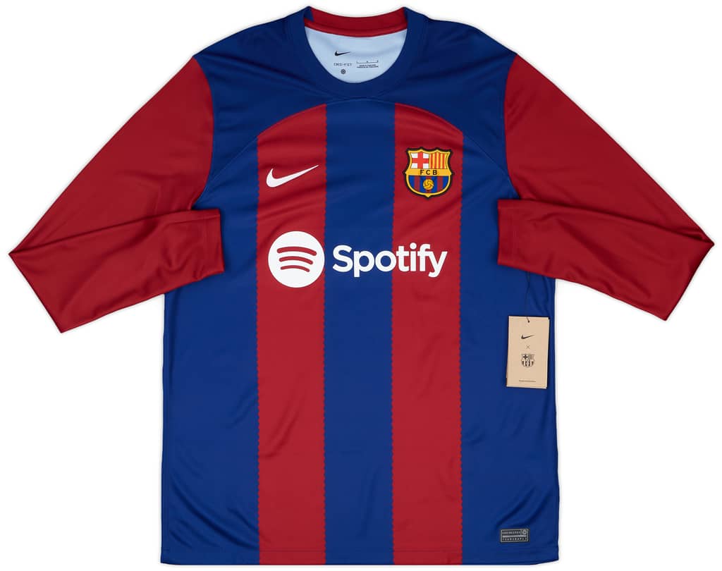 2023-24 Barcelona Home L/S Shirt Lewandowski #9