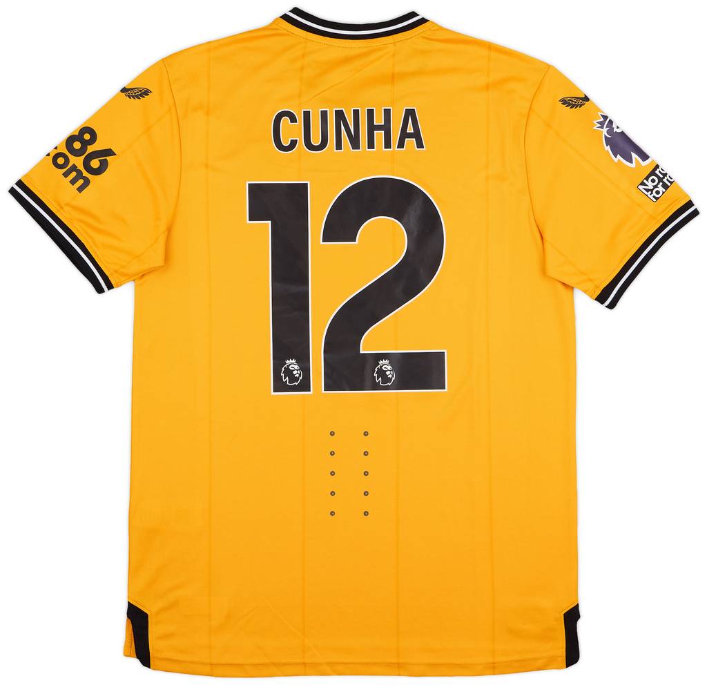 2023-24 Wolves Match Issue Home Shirt Cunha #12