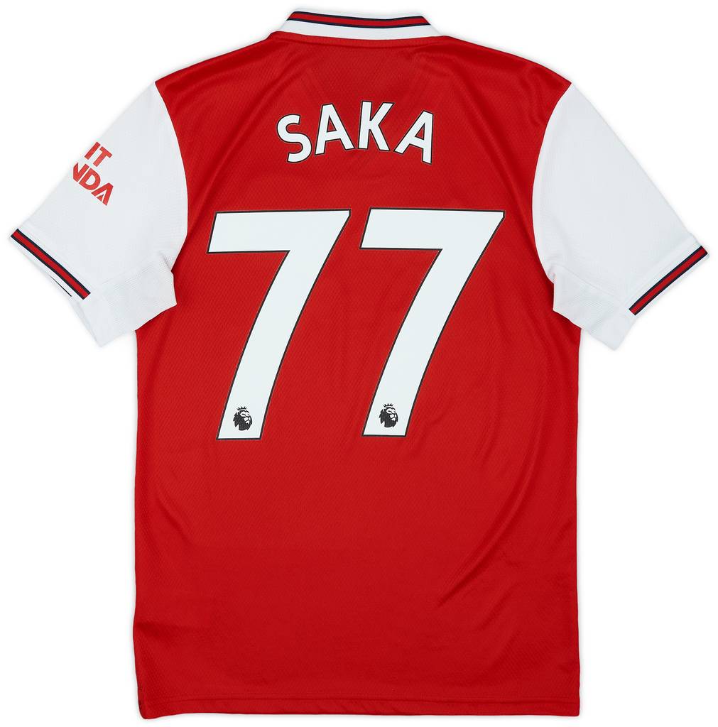 2019-20 Arsenal Home Shirt Saka #77 - 9/10 - (XS)