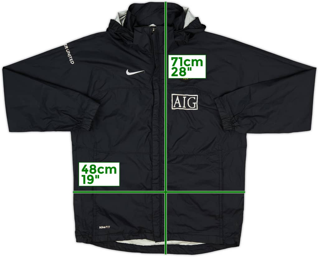 2008-09 Manchester United Nike Hooded Track Jacket - 7/10 - (L)