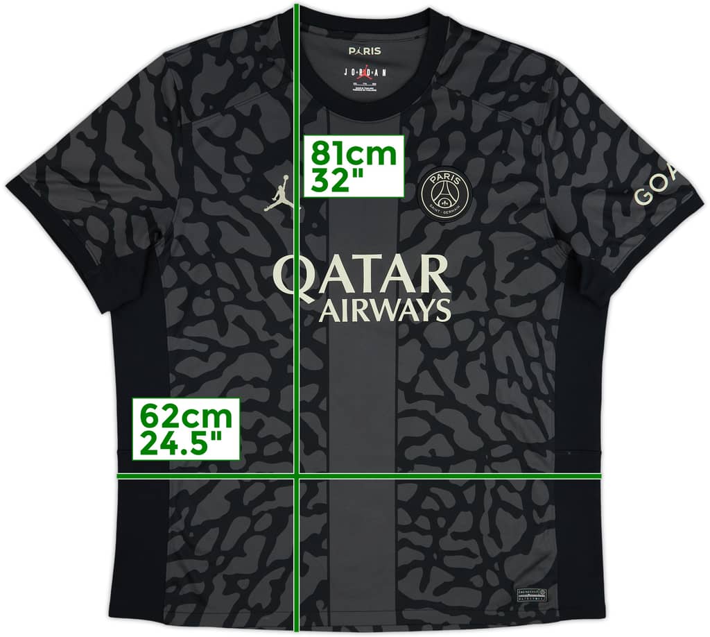 2023-24 Paris Saint-Germain Third Shirt - 8/10 - (XXL)