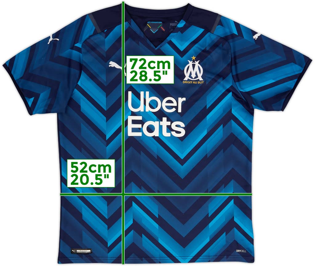 2021-22 Olympique Marseille Away Shirt - 9/10 - (L)