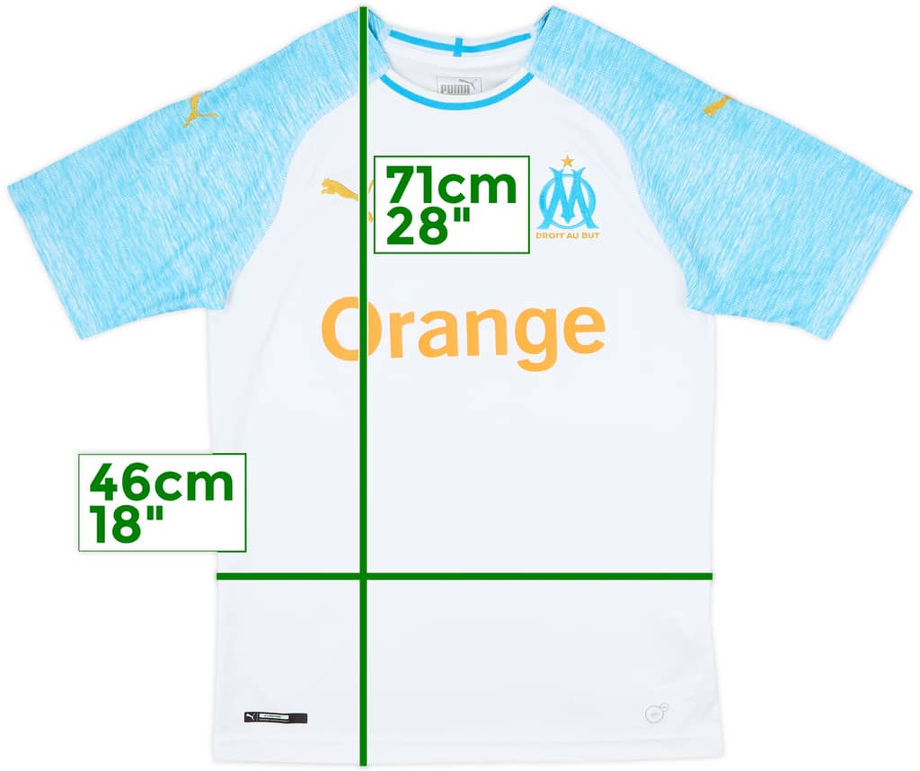 2018-19 Olympique Marseille Home Shirt - 7/10 - (S)
