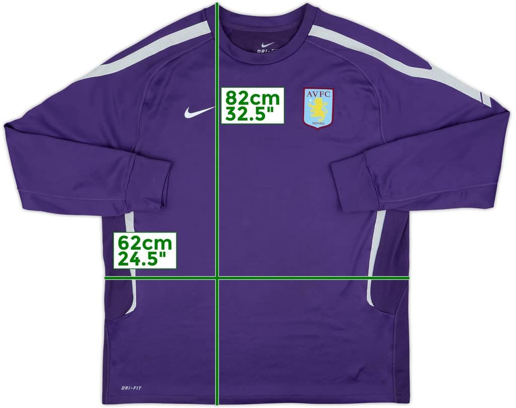 2011-12 Aston Villa Nike Sweat Top - 6/10 - (XXL)
