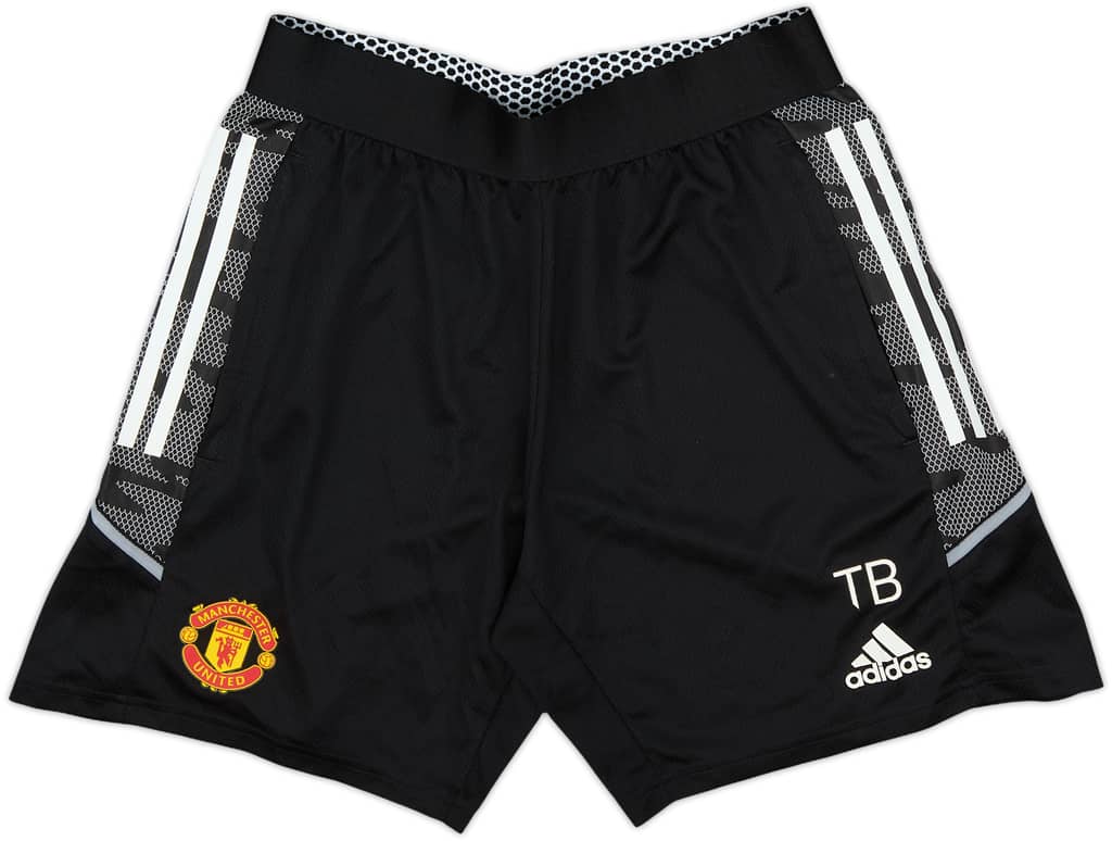2020-21 Manchester United Staff Issue adidas Training Shorts TB - 10/10 - (M)