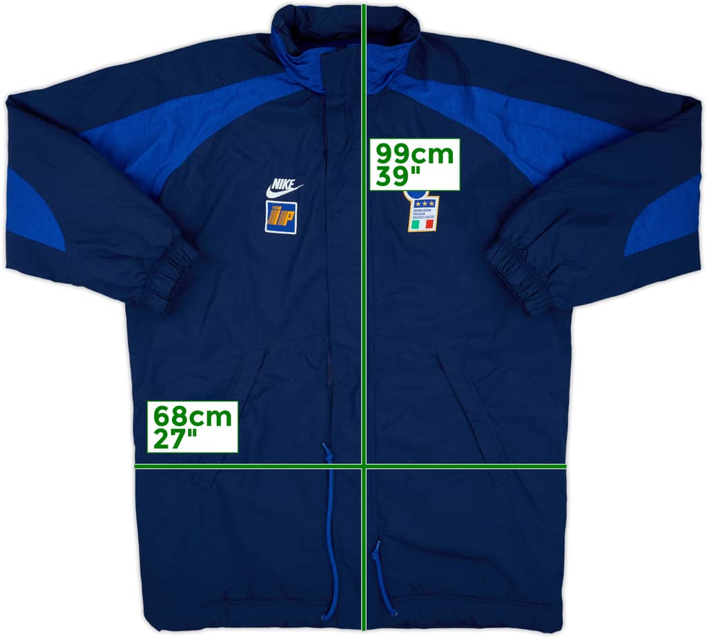 1996-97 Italy Player Issue Nike Padded Bench Coat - 9/10 - (L)