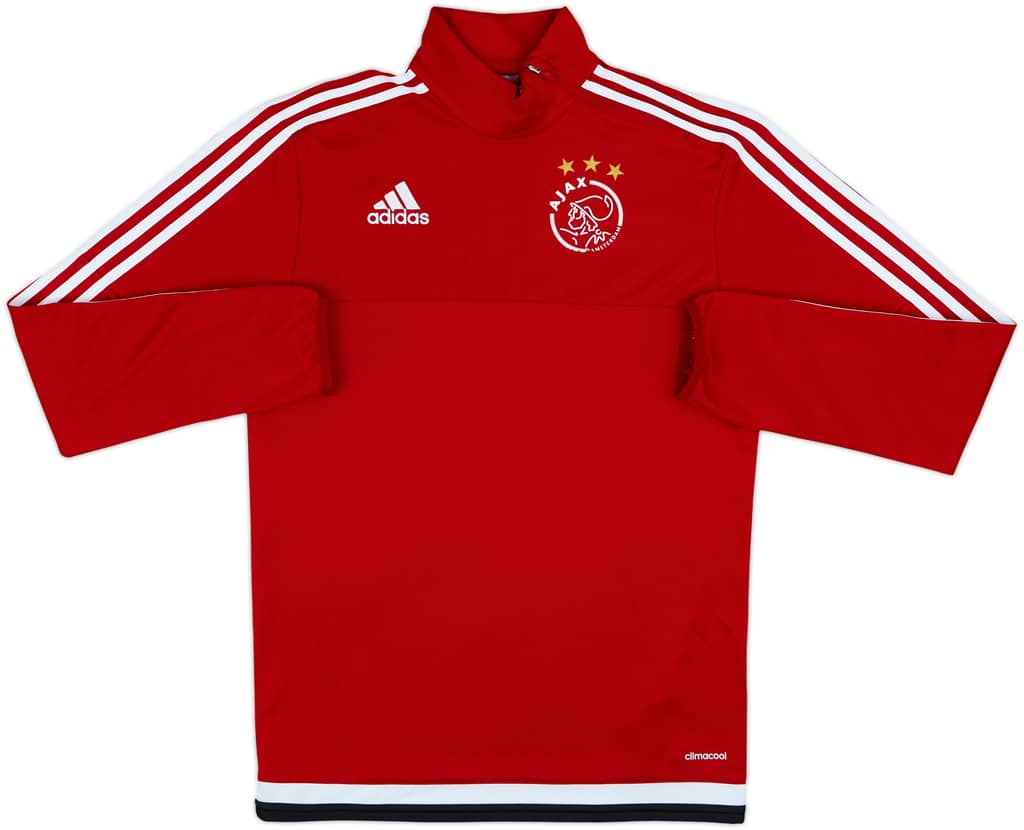 Top de entrenamiento adidas con cierre de 1/4 del Ajax 2015-16 - 8/10 - (S)