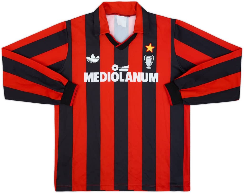 1990-91 AC Milan Home L/S Shirt - 9/10 - (L)