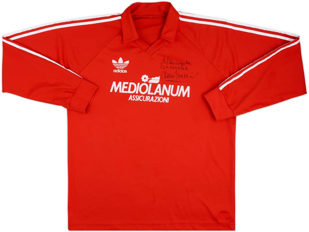 1990-91 AC Milan adidas Signed Training L/S Shirt - 7/10 - (XL)