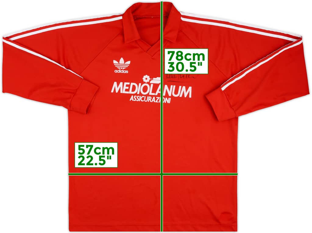 1990-91 AC Milan adidas Signed Training L/S Shirt - 7/10 - (XL)