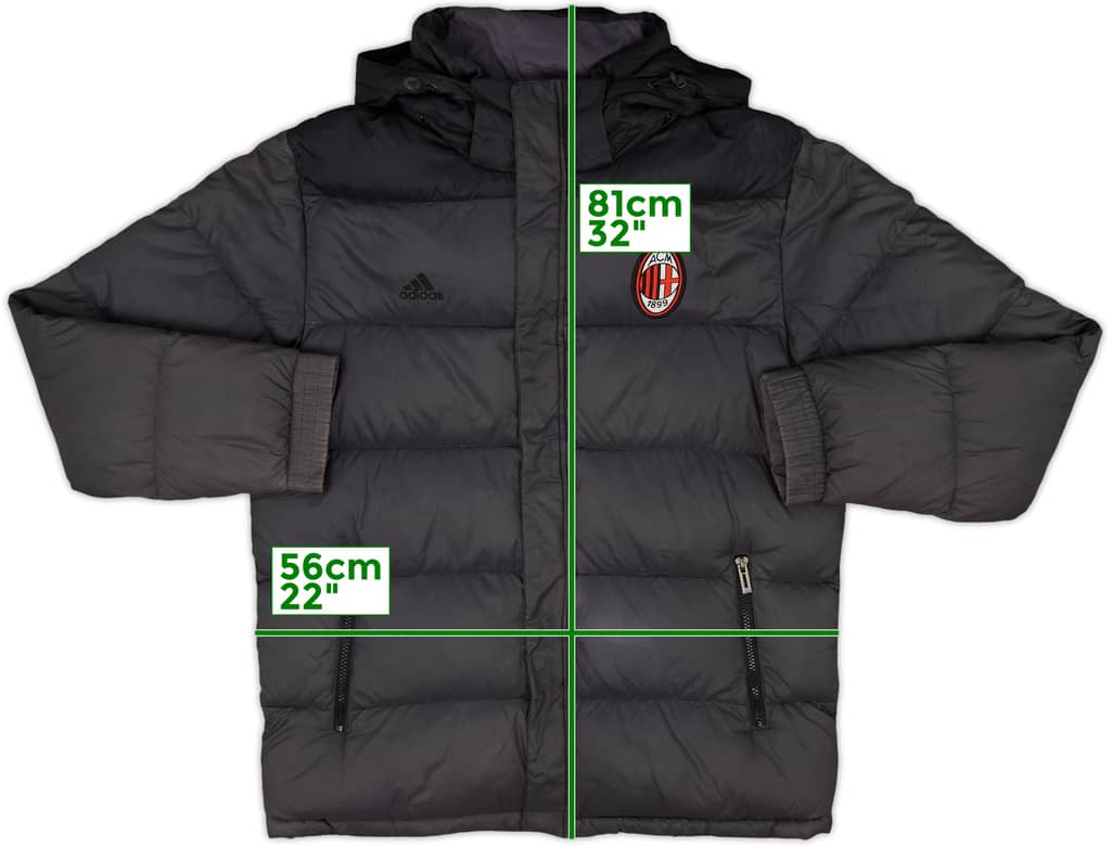 2009-10 AC Milan adidas Padded Bench Coat - 7/10 - (XL)
