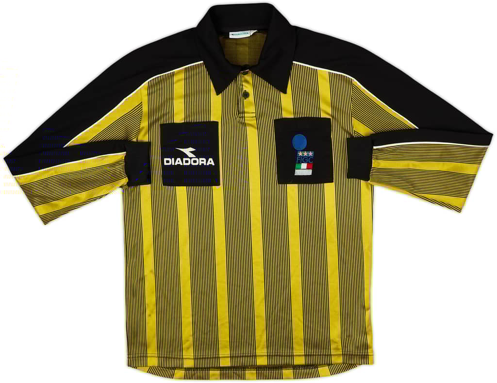 1999-00 Italy FIGC Diadora Referee L/S Shirt - 7/10 - (M)