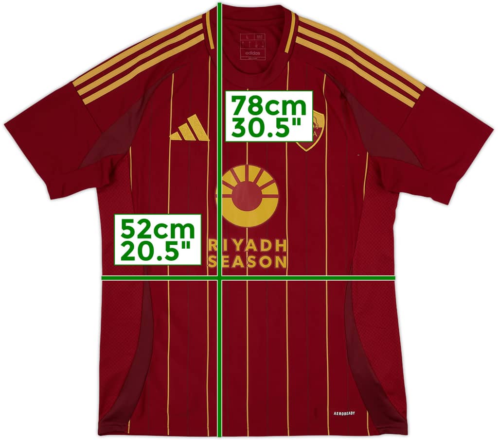 2024-25 Roma Home Shirt - 10/10 - (L)