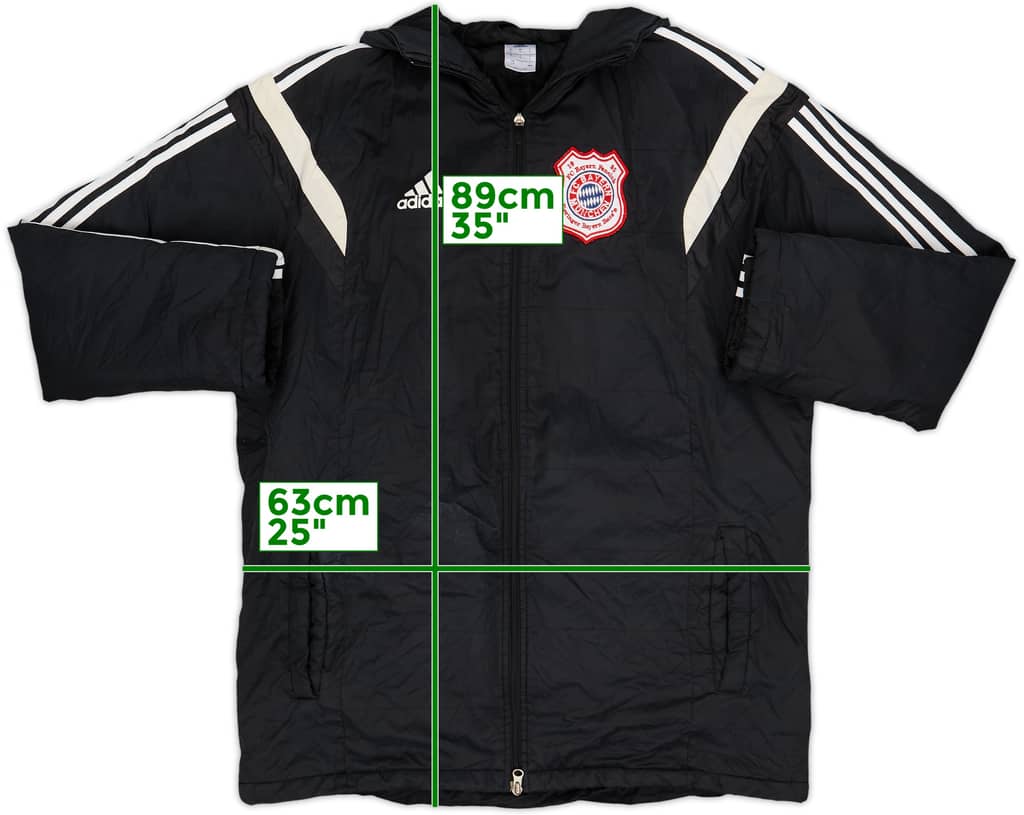 2015-16 adidas Template Padded Bench Coat (Bayern Munich Fan Club) - 5/10 - (L)