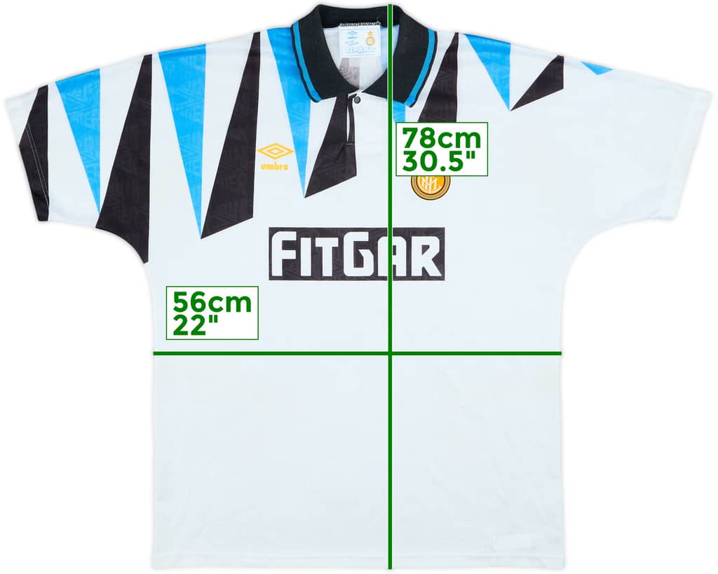 1991-92 Inter Milan Away Shirt - 8/10 - (XL)