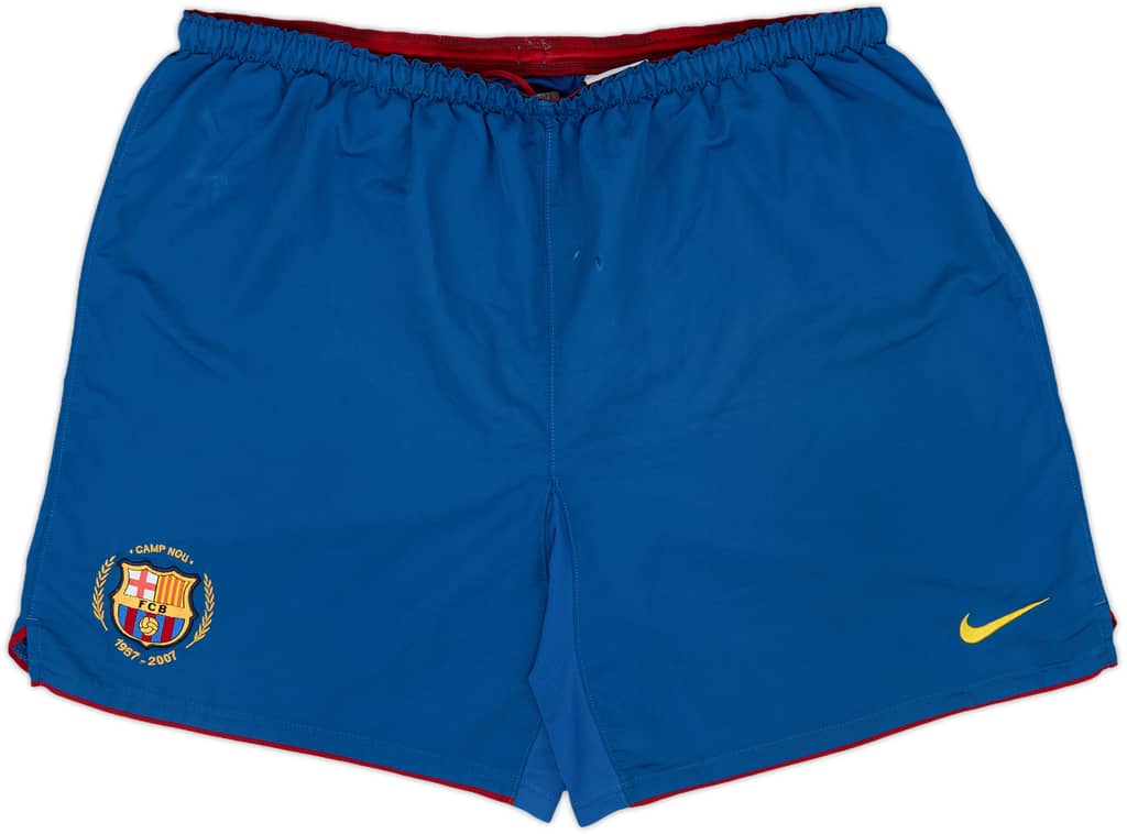2007-08 Barcelona Home Shorts - 4/10 - (XL)