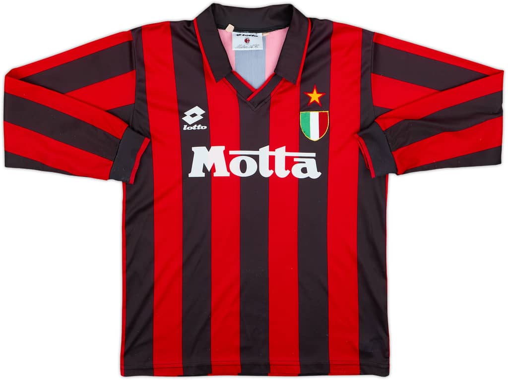 1993-94 AC Milan Home L/S Shirt - 8/10 - (XXL.Boys)