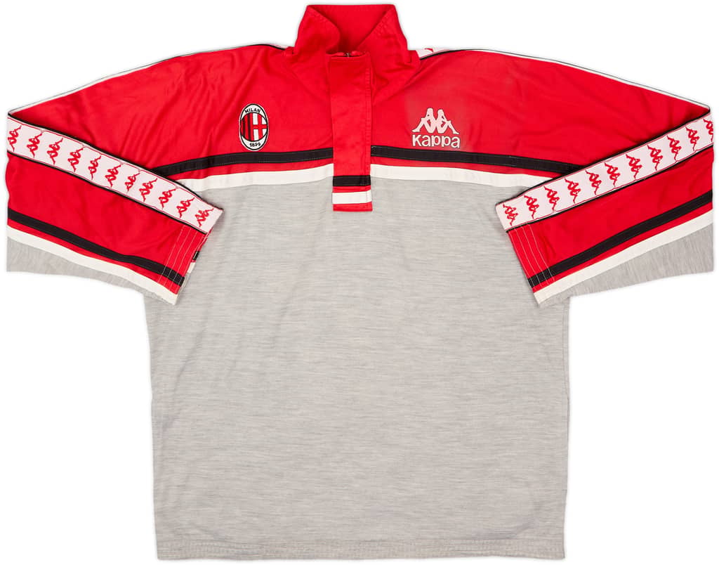 1987-88 AC Milan Kappa 1/4 Zip Track Jacket - 6/10 - (XL)