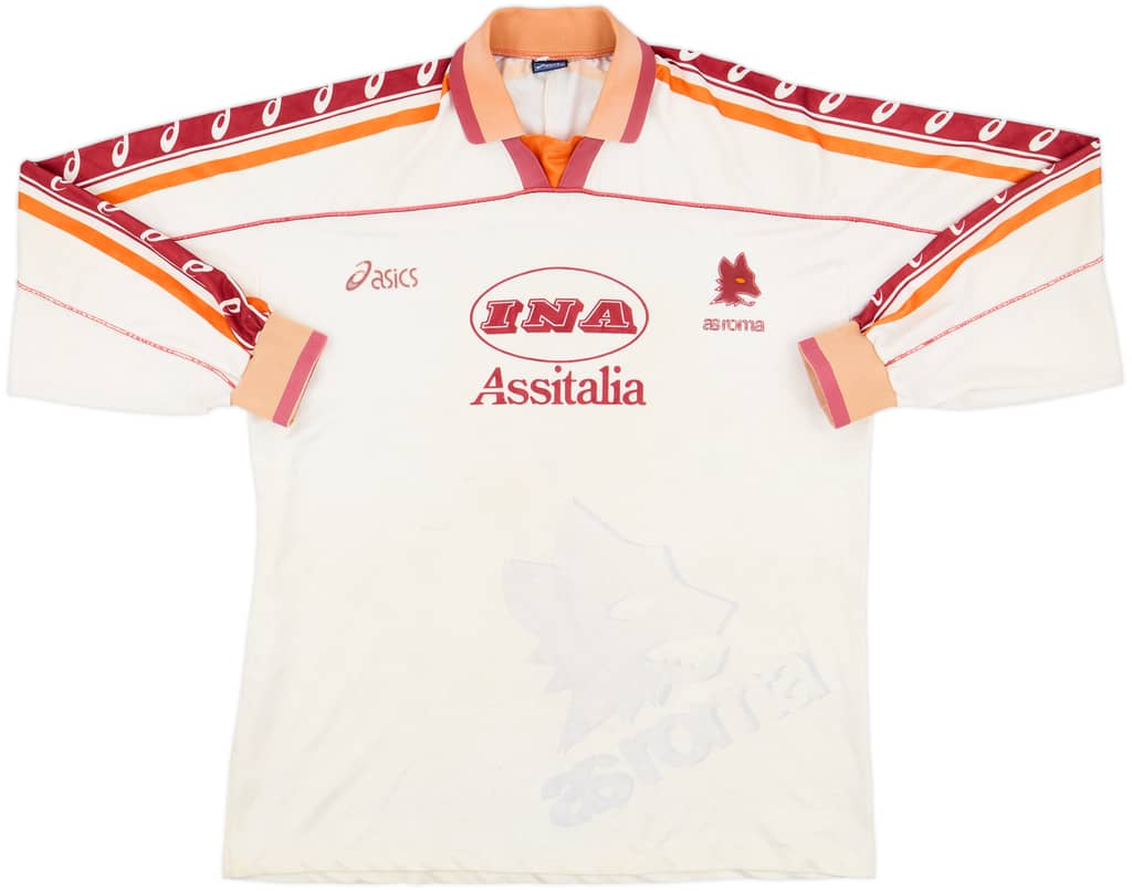 1995-96 Roma Away L/S Shirt - 6/10 - (L)