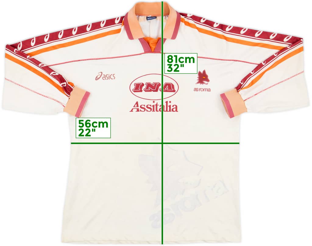 1995-96 Roma Away L/S Shirt - 6/10 - (L)