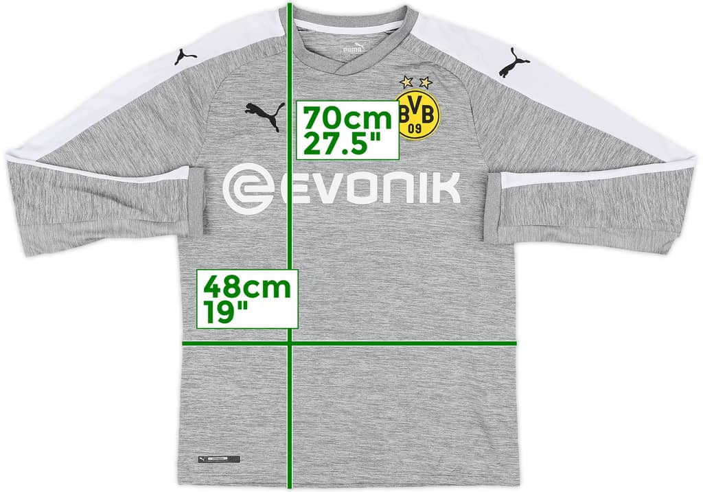 2017-18 Borussia Dortmund Third L/S Shirt - 9/10 - (S)