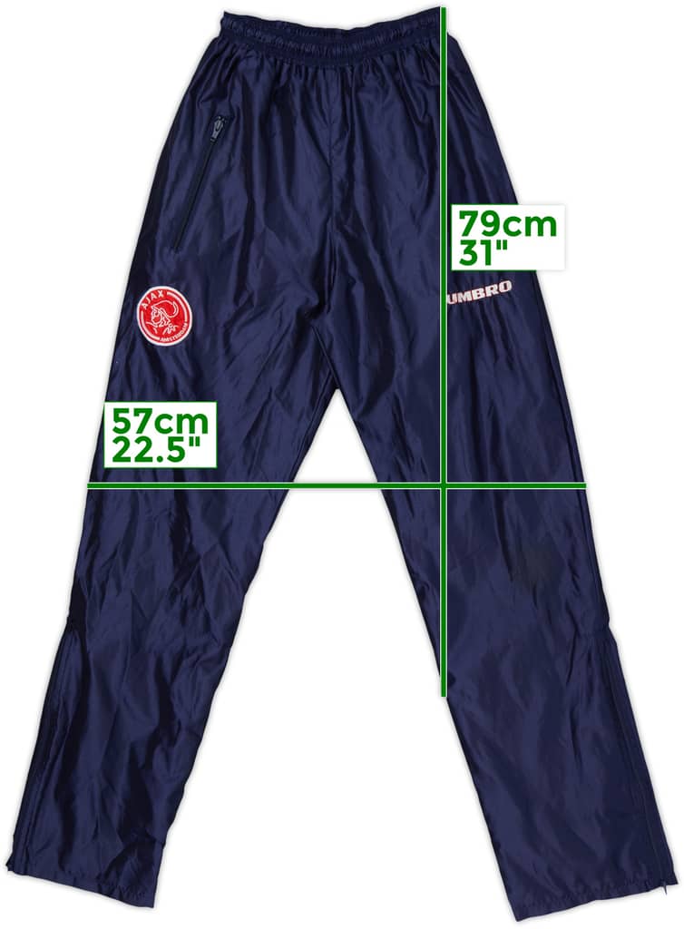 1997-98 Ajax Umbro Track Pants/Bottoms - 9/10 - (M)