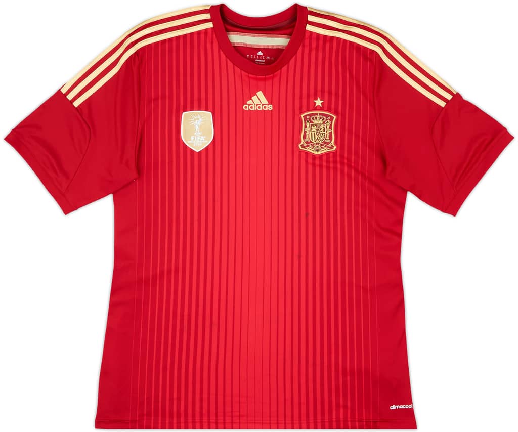 2013-15 Spain Home Shirt - 8/10 - (XL)