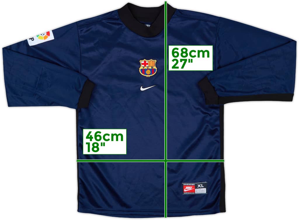 1998-99 Barcelona GK Shirt - 8/10 - (XL.Boys)