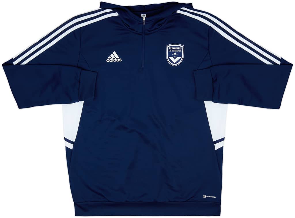 2021-22 Bordeaux adidas 1/4 Zip Hooded Top - 10/10 - (XL)