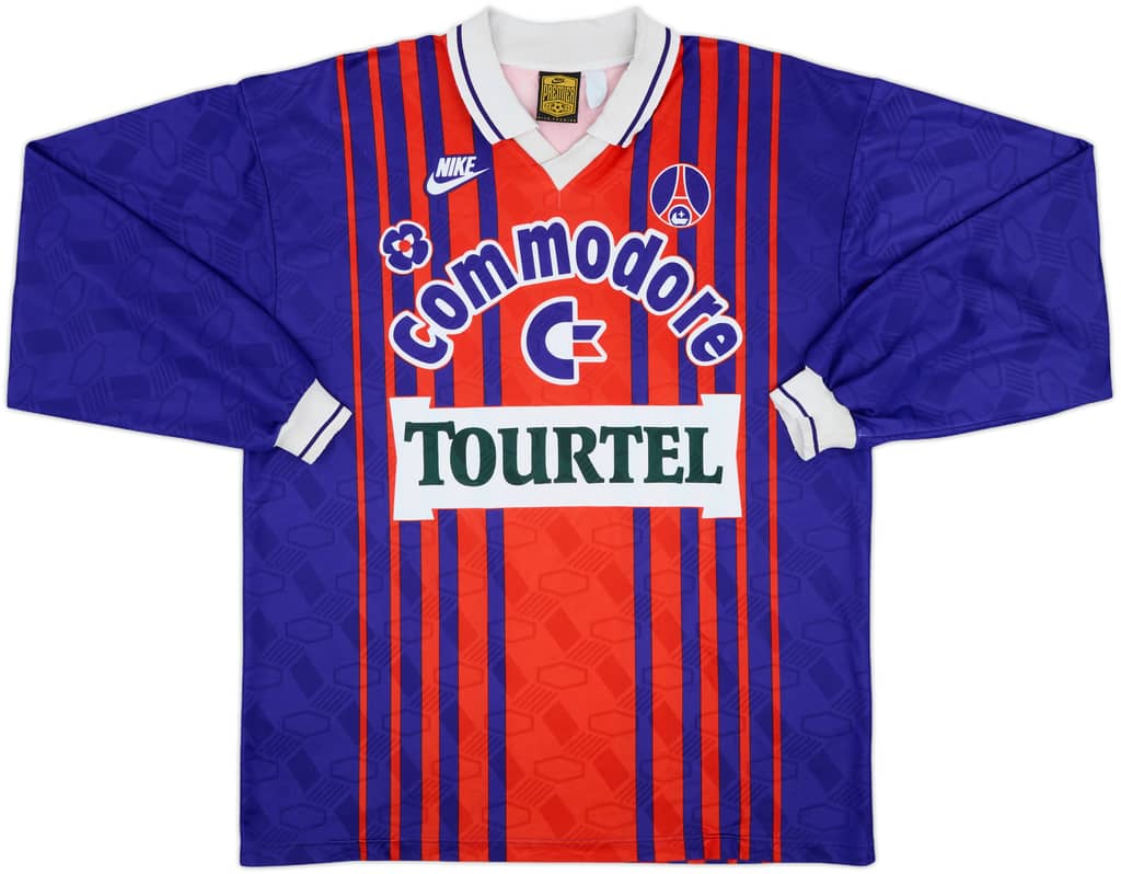 1993-94 Paris Saint-Germain Home L/S Shirt - 8/10 - (XL)